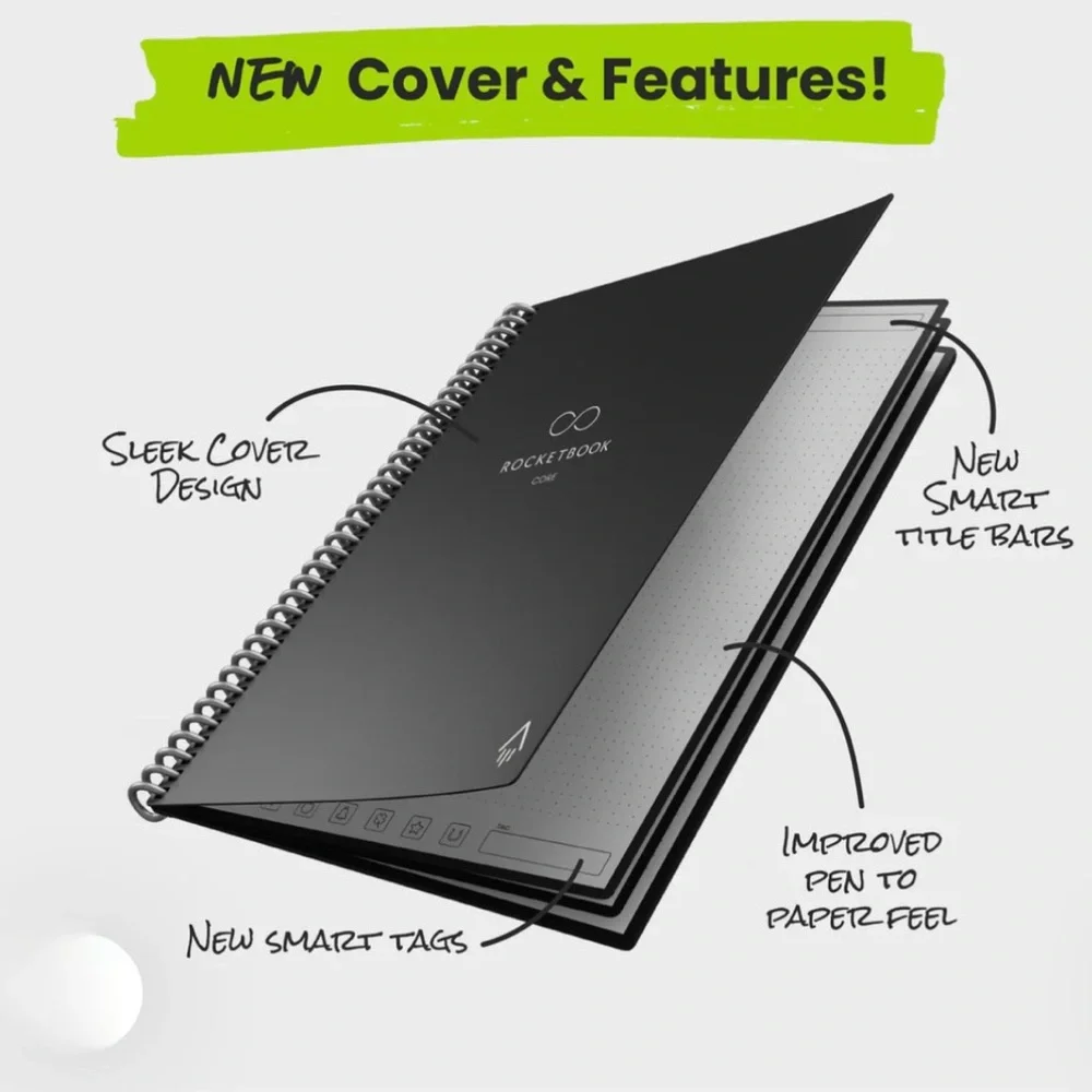 Rocketbook Core Smart Reusable Notebook - Black